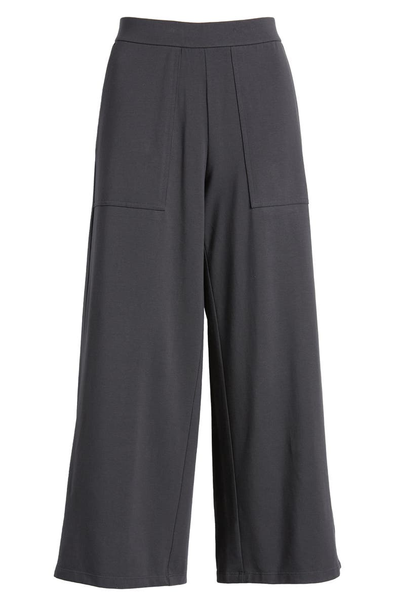 Eileen Fisher Jersey Crop Wide Leg Pants, Alternate, color, 