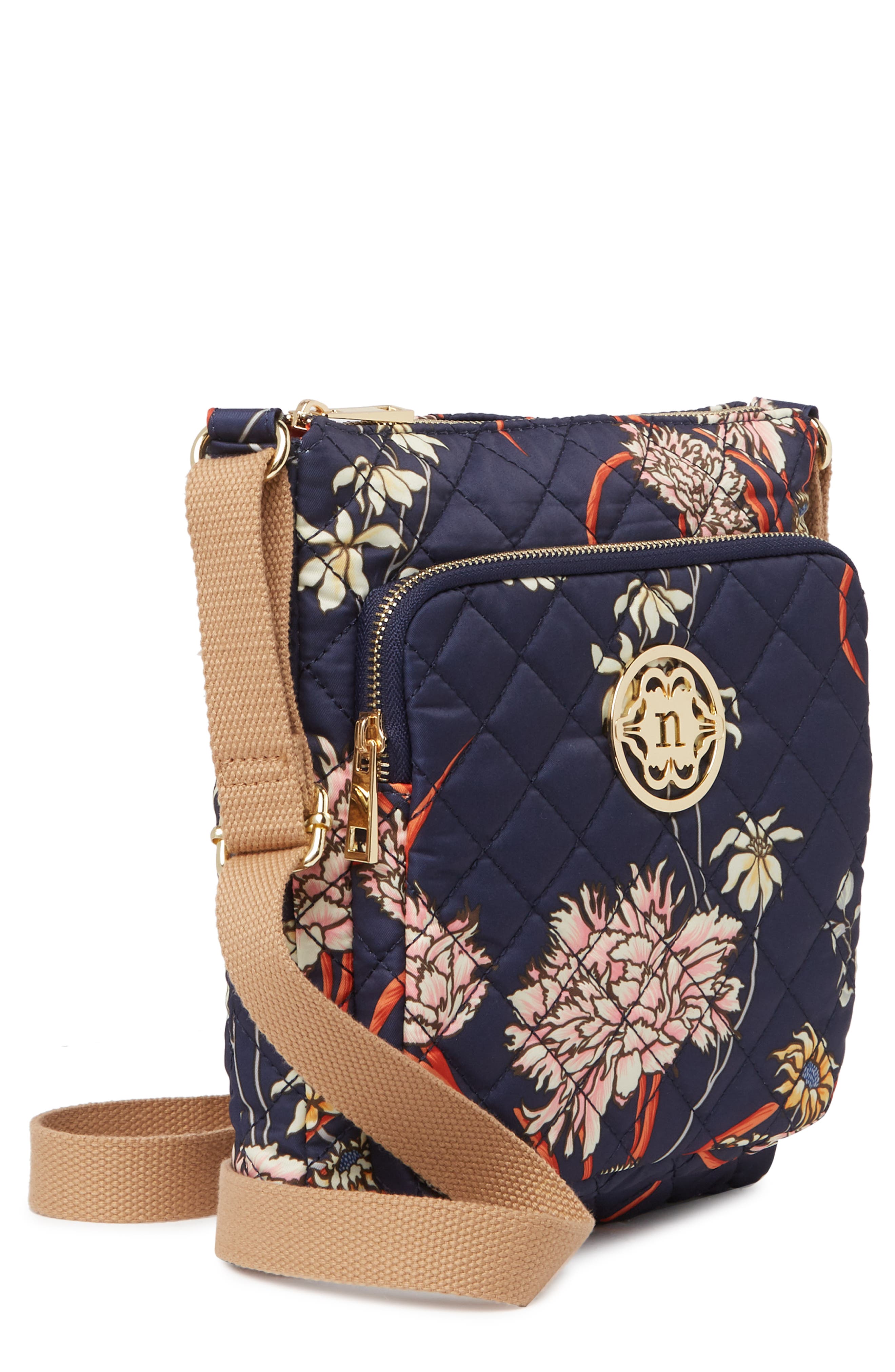 Nanette Lepore Floral Printed Washable Crossbody, Alternate, color, 