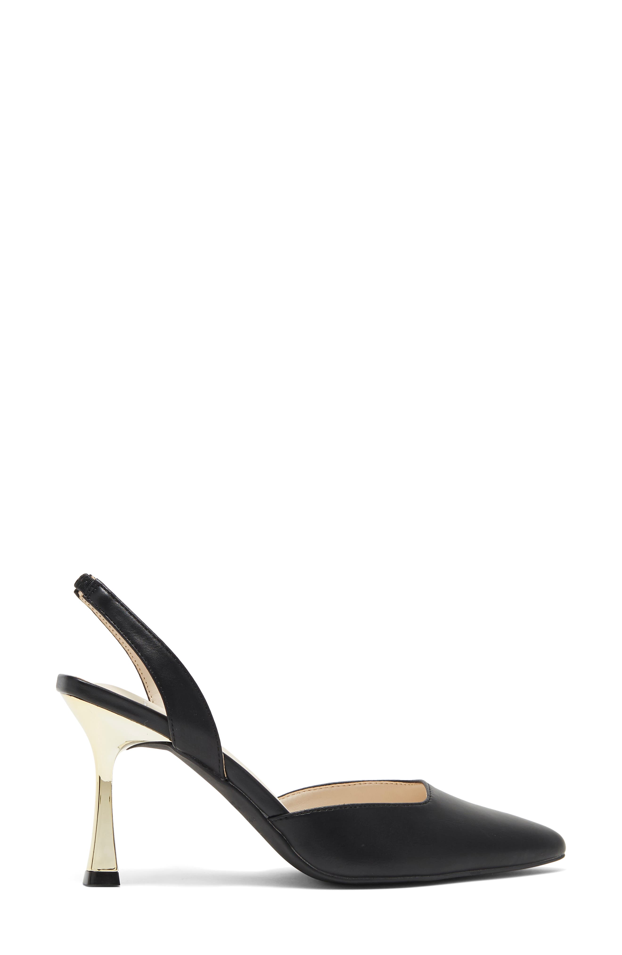 H HALSTON Gala Metallic Heel Slingback Pump, Alternate, color, 
