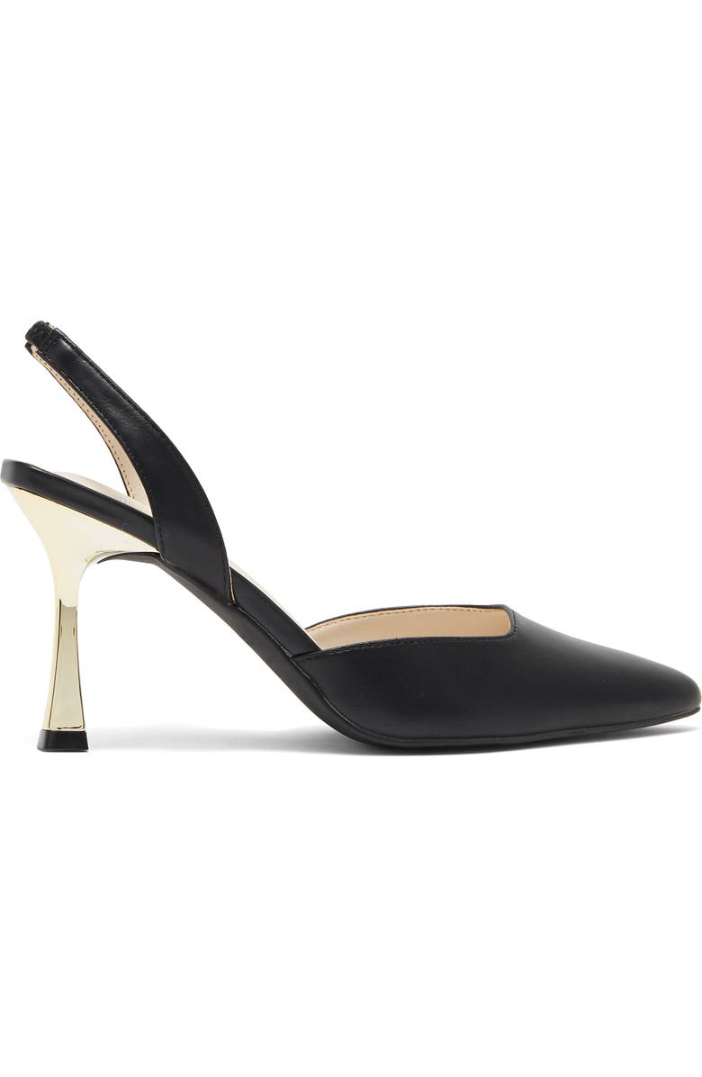 H HALSTON Gala Metallic Heel Slingback Pump, Alternate, color,