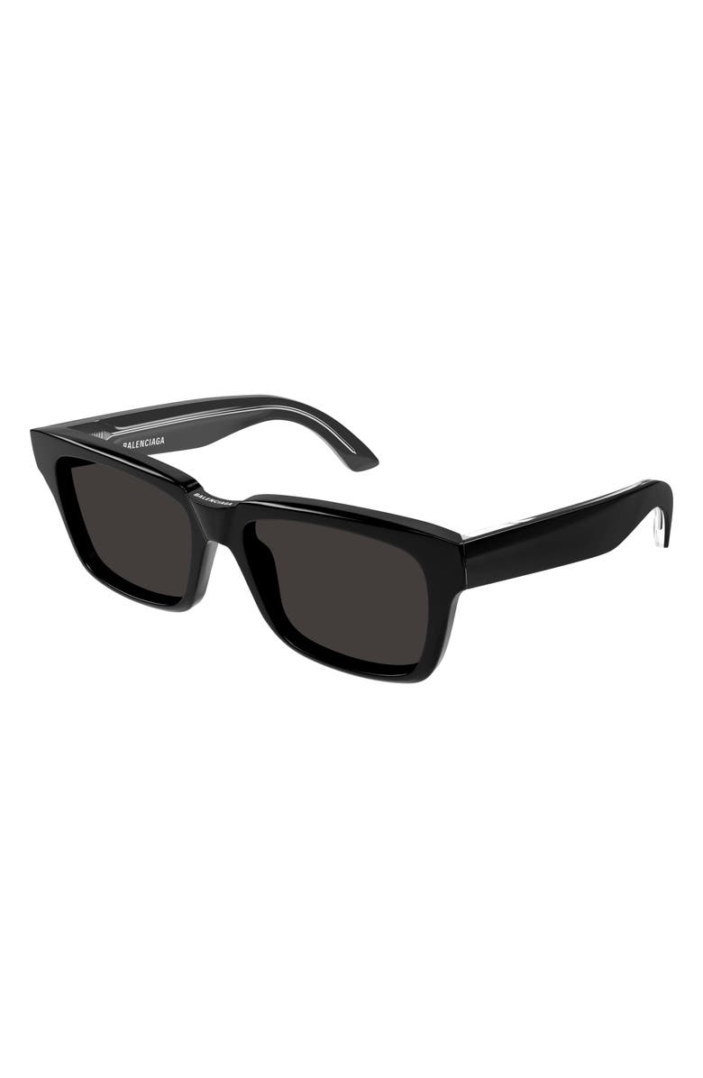 Balenciaga 55mm Rectangular Sunglasses, Alternate, color, 