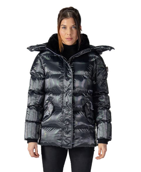 【Anyone more】Fib fleece quilted fur jacket BodiLover, Women's, Winter Quilted Puffer Short Coat Jacket