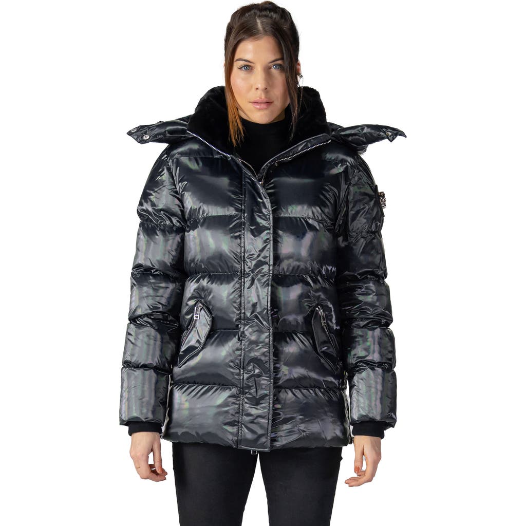 Woodpecker Bumnester 3/4 Length Quilted Coat In Black