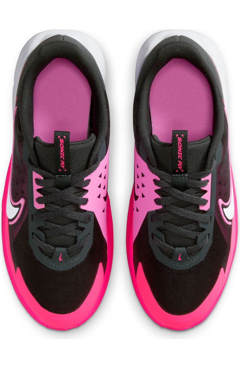 Nike Kids' Sonic Fly Running Shoe, Alternate, color, Off Noir/ Hyper Pink/ Crimson