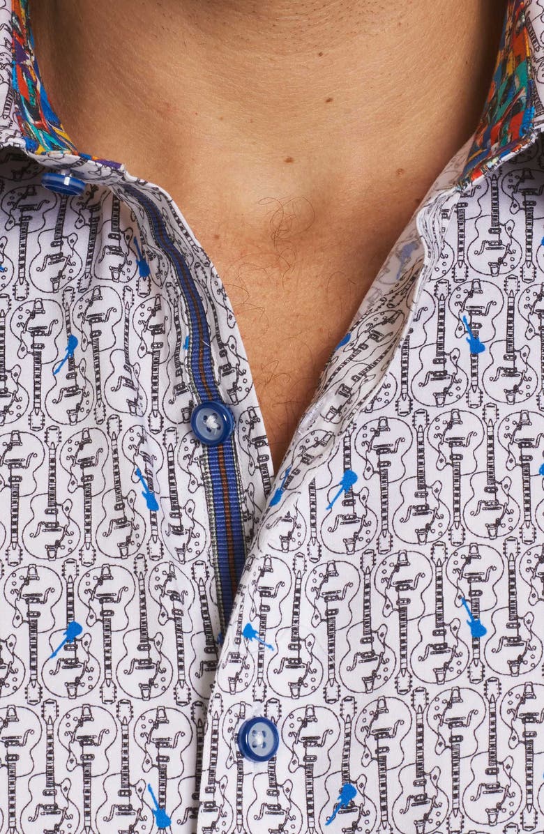 Robert Graham Cuban Tres Classic Fit Print Sport Shirt, Alternate, color, 
