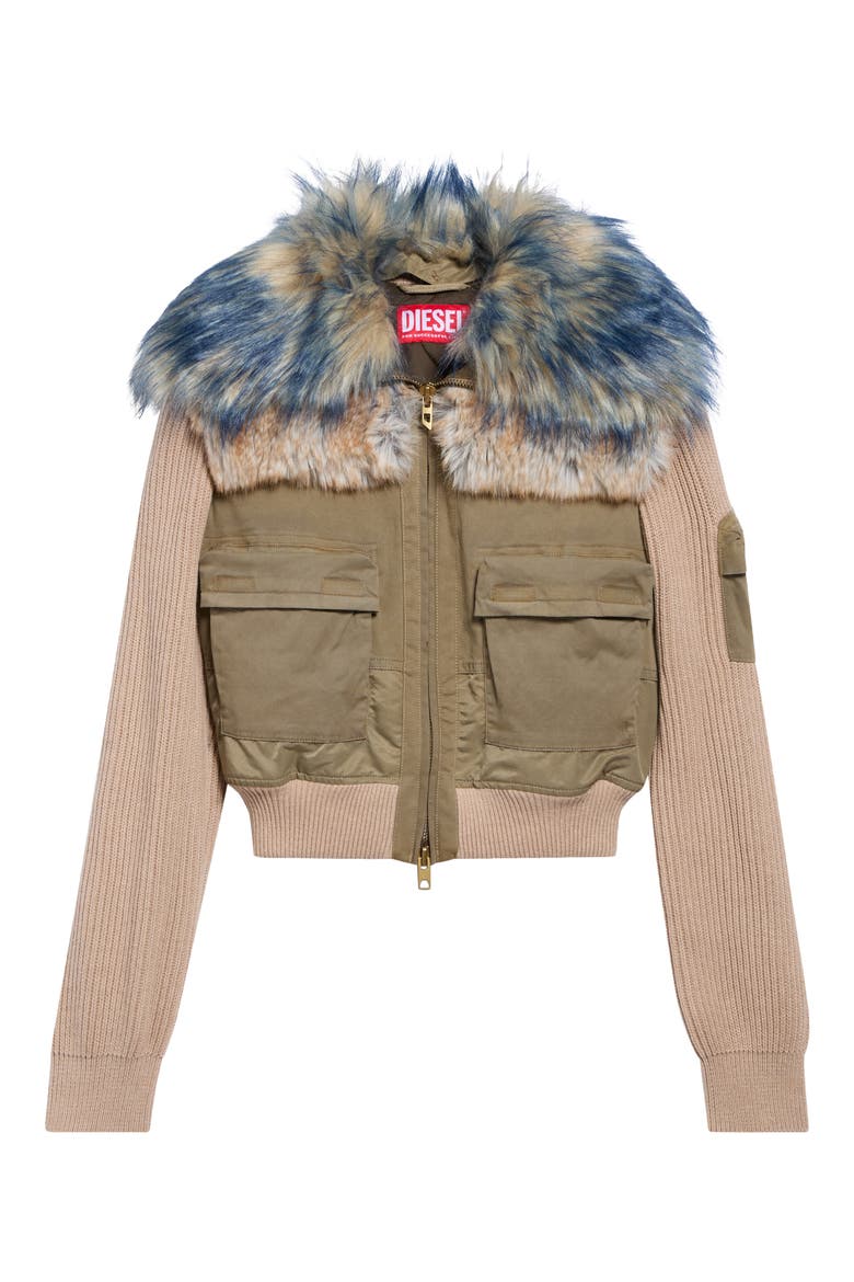 G-Ustav Mixed Media Jacket, Main, color, KHAKI