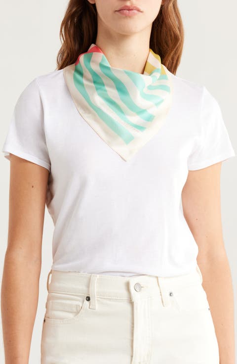 Mixed Stripe Silk Bandana