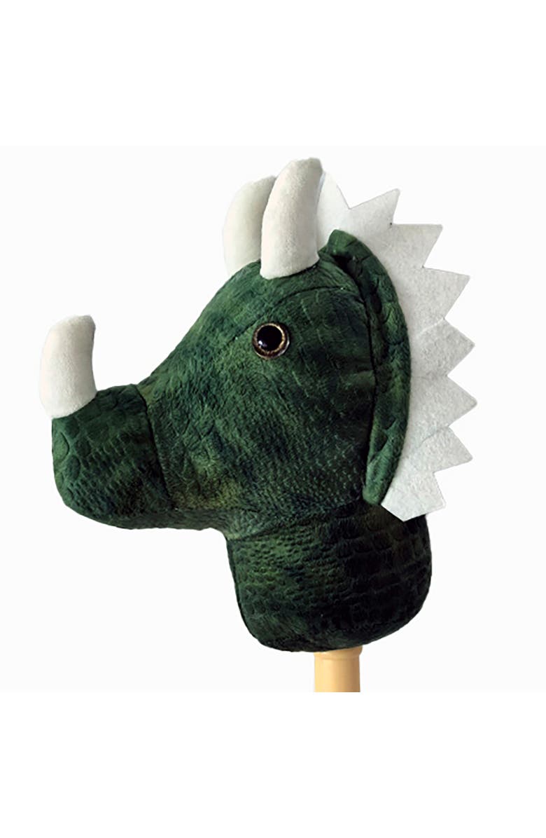 Ponyland Green Dinosaur Music Stick W/ Colorful Soft Plush Animal Head, Alternate, color, Multicolored