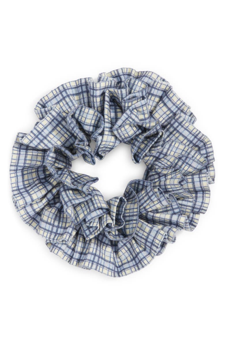 Damson Madder Garter Scrunchie, Alternate, color, Cloudy Check