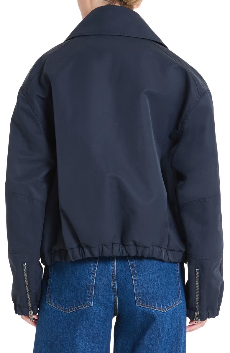 TWP Hunter Stand Collar Cotton Blend Jacket, Alternate, color, Midnight