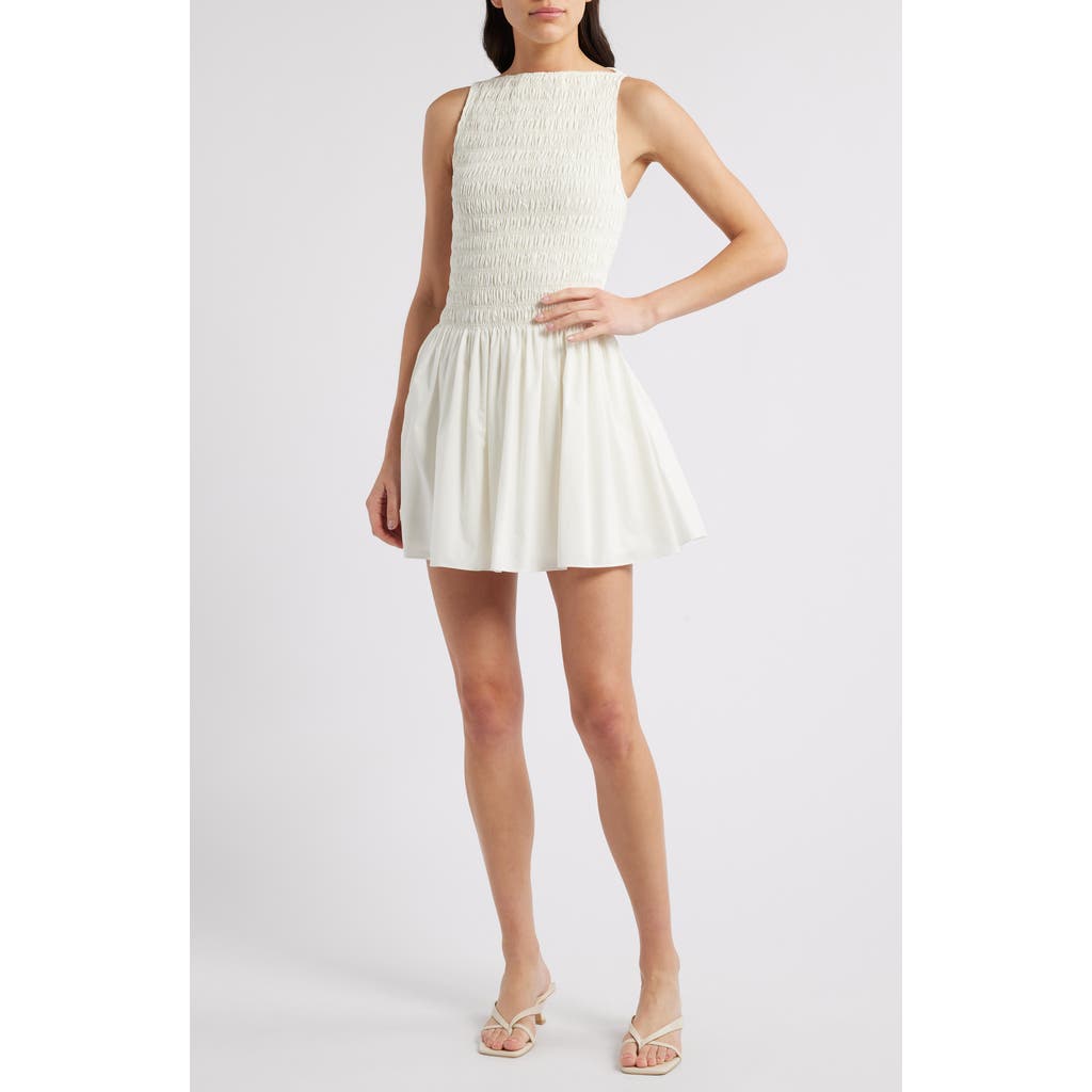Faithfull The Brand Noa Smocked Minidress In White
