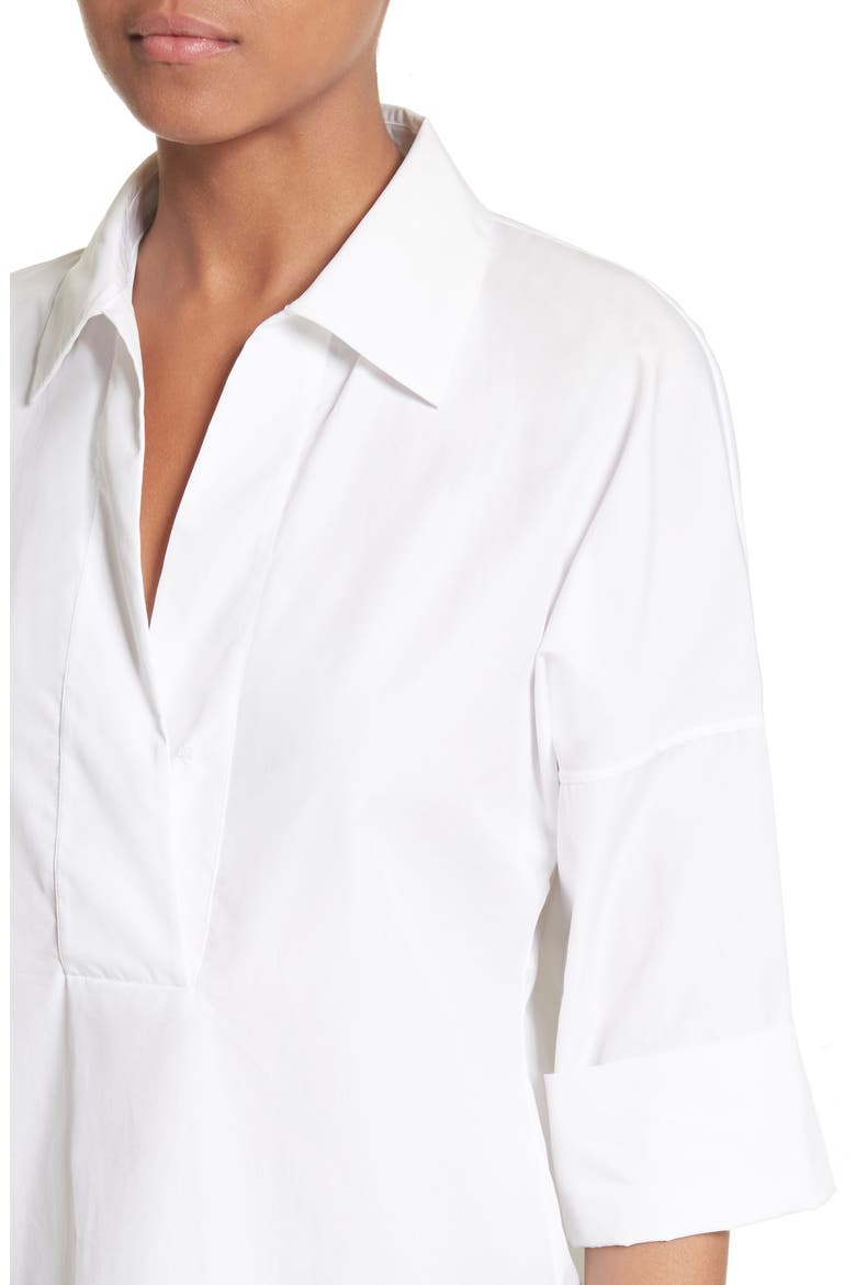 Cotton Poplin Tunic, Alternate, color, WHITE