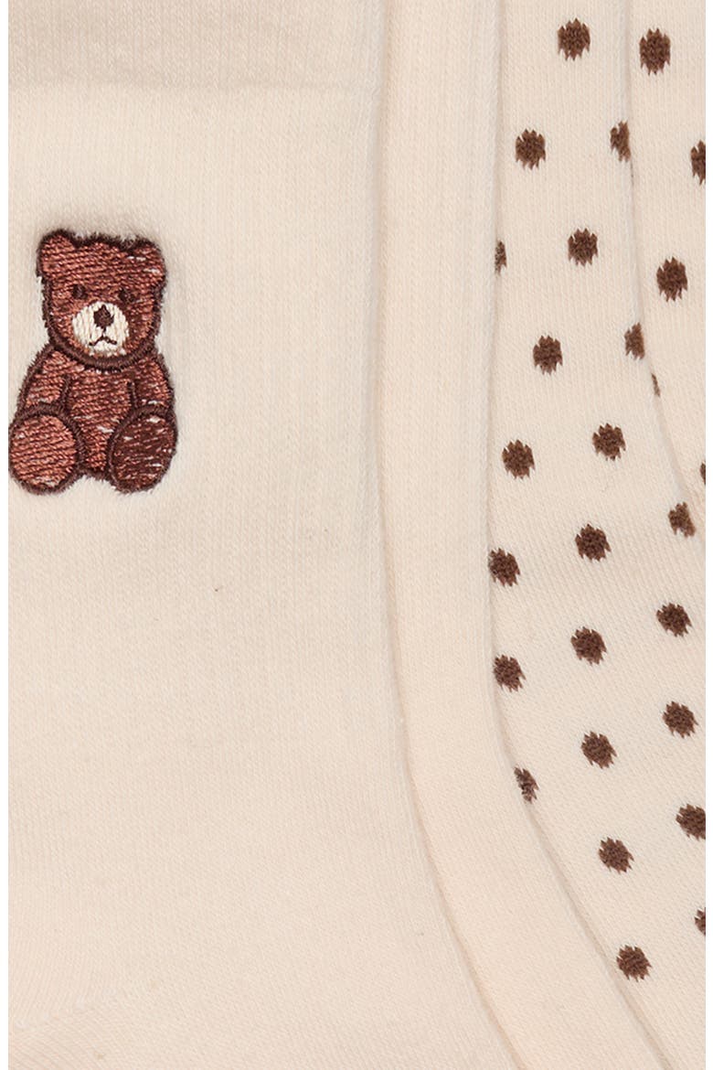 Assorted 2-Pack Crew Socks, Alternate, color, IVORY- BROWN