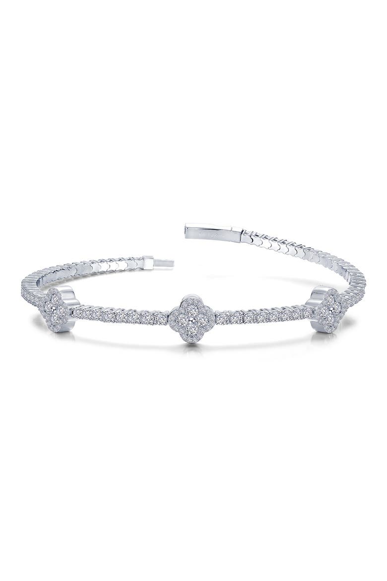 Good Luck Simulated Diamond Tennis Bracelet, Main, color, SILVER