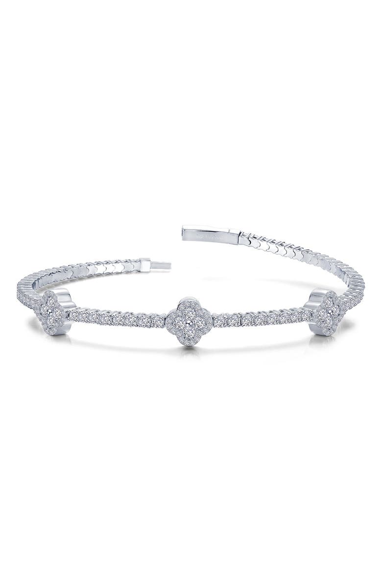 Lafonn Good Luck Simulated Diamond Tennis Bracelet, Main, color, Silver