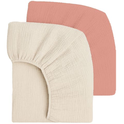 Muslin Fitted Crib Sheets, 2 Pack