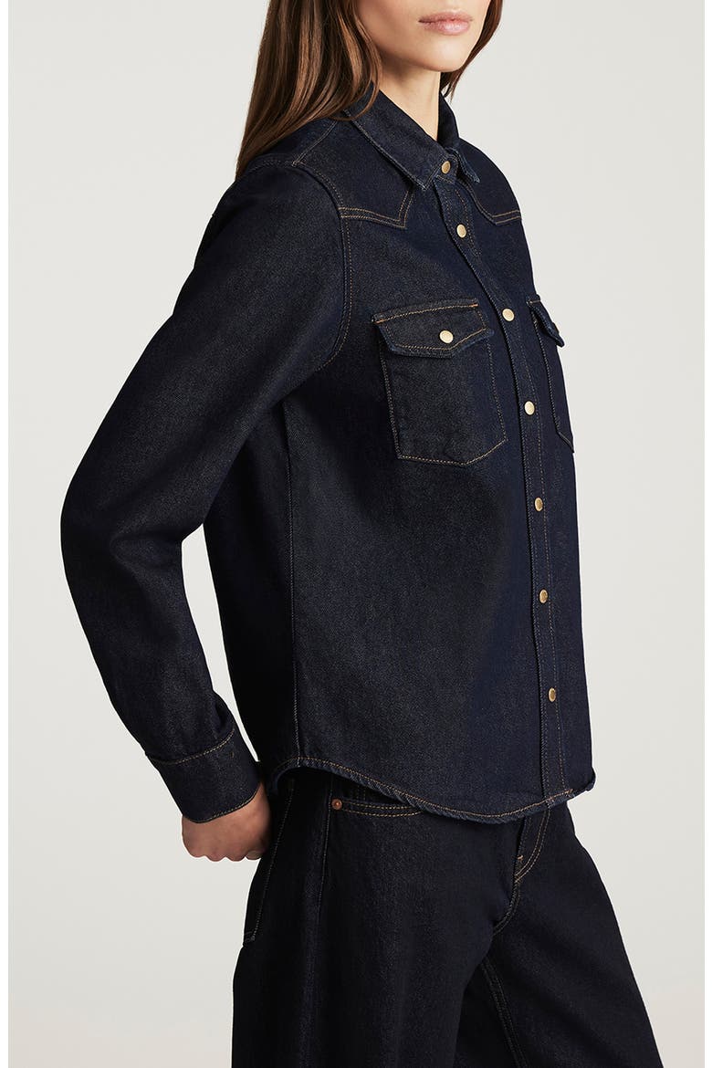 Angela Classic Denim Shirt, Alternate, color, RINSE CLASSIC DENIM