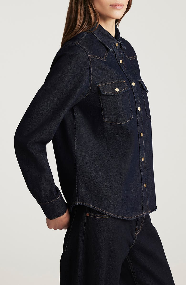 Mavi Jeans Angela Classic Denim Shirt, Alternate, color, Rinse Classic Denim