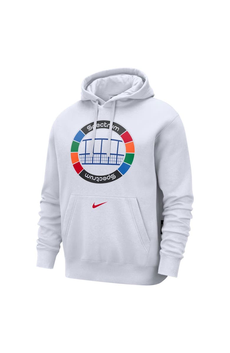 Nike Men's Nike White Philadelphia 76ers 2024/25 City Edition Essential Club Pullover Hoodie, Alternate, color, 