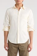 BUCK MASON Draped Twill One Pocket Long Sleeve Shirt