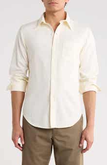 BUCK MASON Draped Twill One Pocket Long Sleeve Shirt