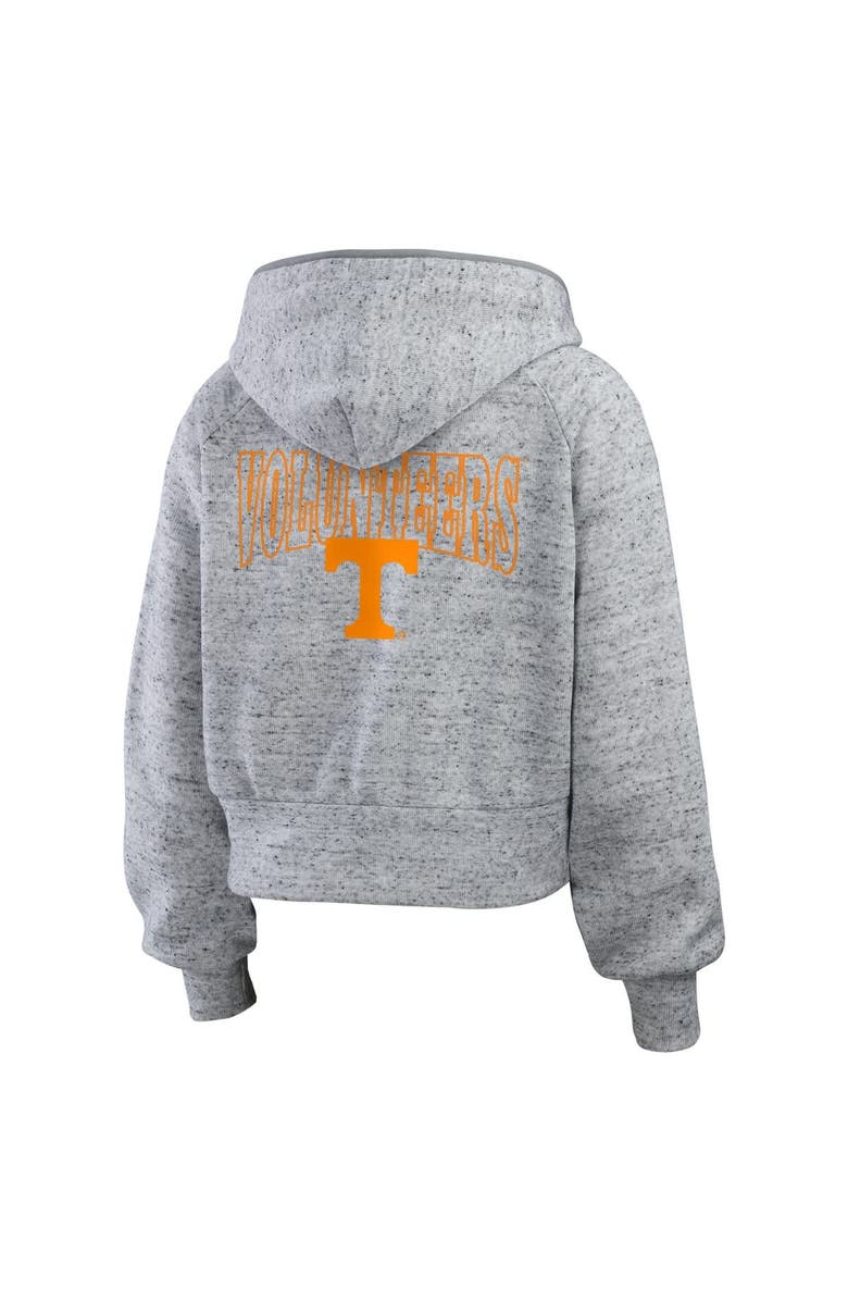 WEAR by Erin Andrews Women's WEAR by Erin Andrews Heather Gray Tennessee Volunteers Wear Speckle Double-Hit Raglan Full-Zip Hoodie, Alternate, color, Heather Gray