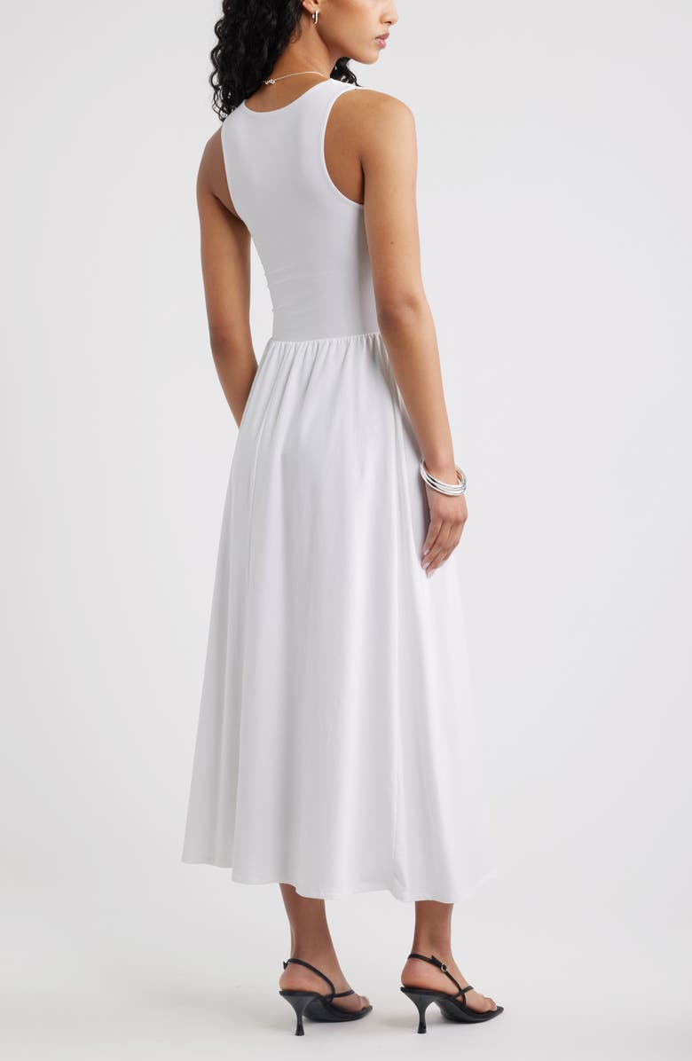 Open Edit Square Neck Maxi Dress, Alternate, color, White