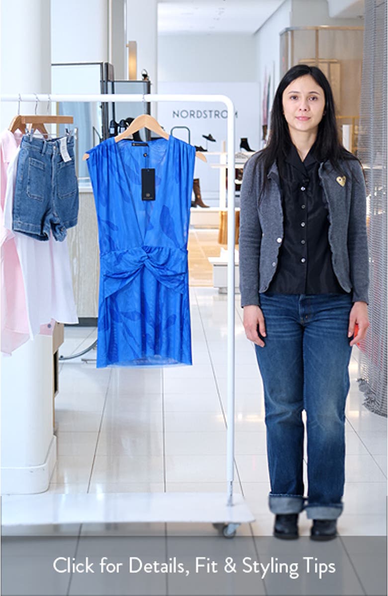 Cindy Twist Front Plunge Cover-Up Minidress, sales video thumbnail