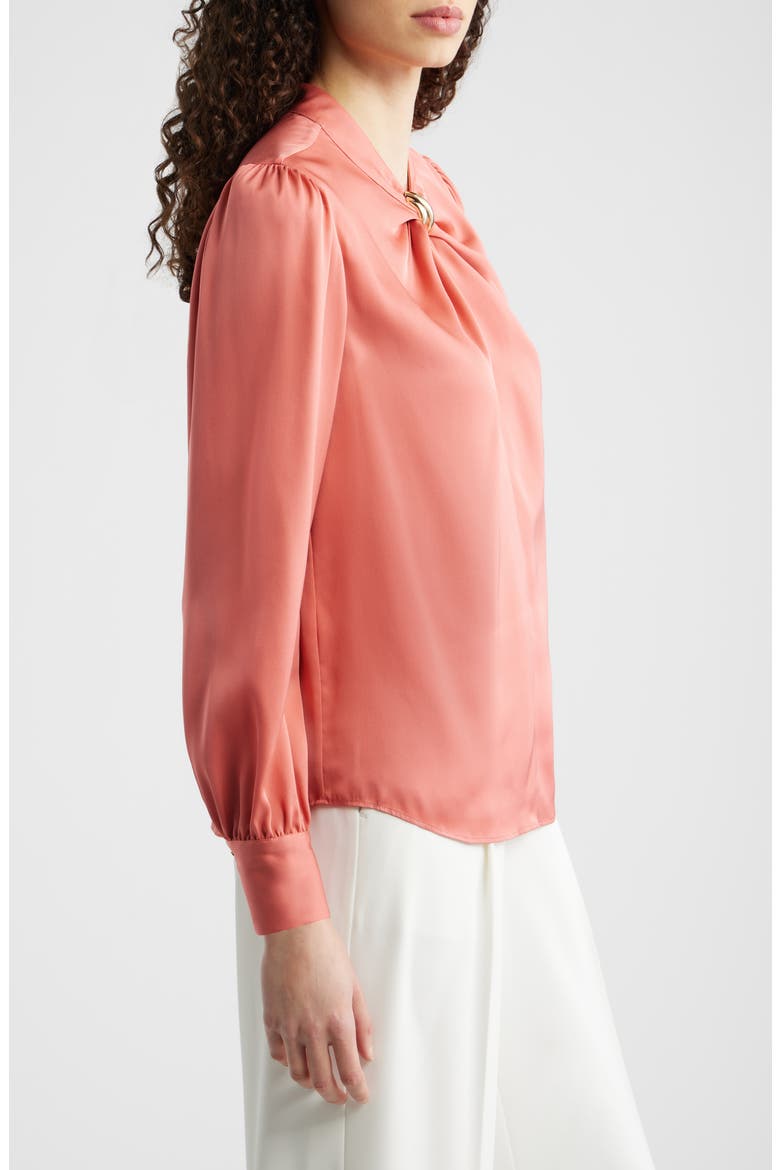 The Valentine Stretch Silk Top, Alternate, color, DRAGON FRUIT