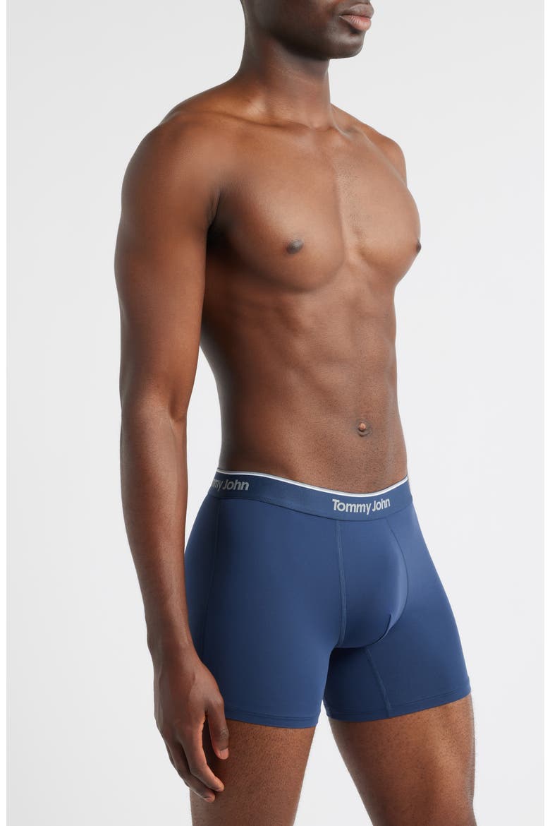 Micro Stretch 4-Pack 4-Inch Boxer Briefs, Alternate, color, CANAL, BLUE, INDIGO, BLUES