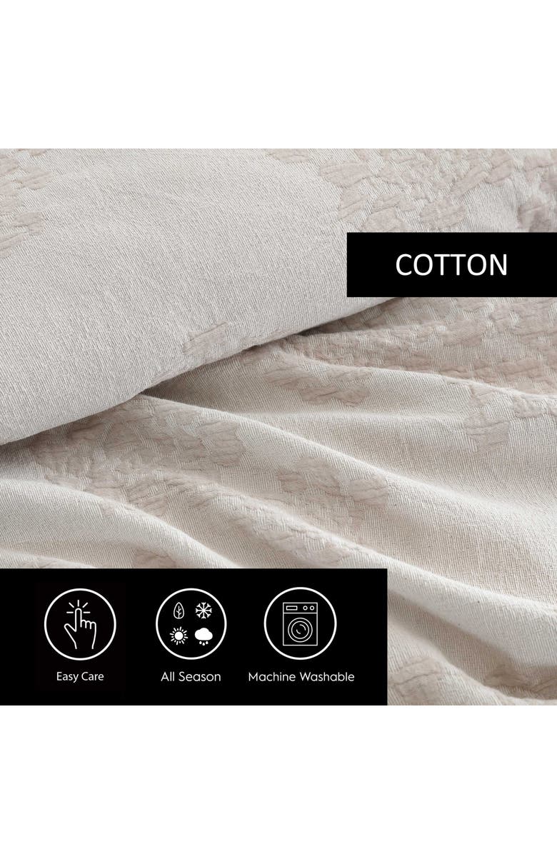 Vera Wang Roses Cotton Duvet Set, Alternate, color, Beige