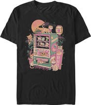 Lost Gods Mens Lost Gods Retro Cat Machine T Shirt