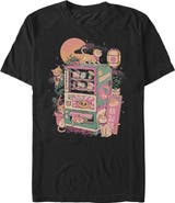 Lost Gods Men's Lost Gods Retro Cat Machine Graphic T-Shirt