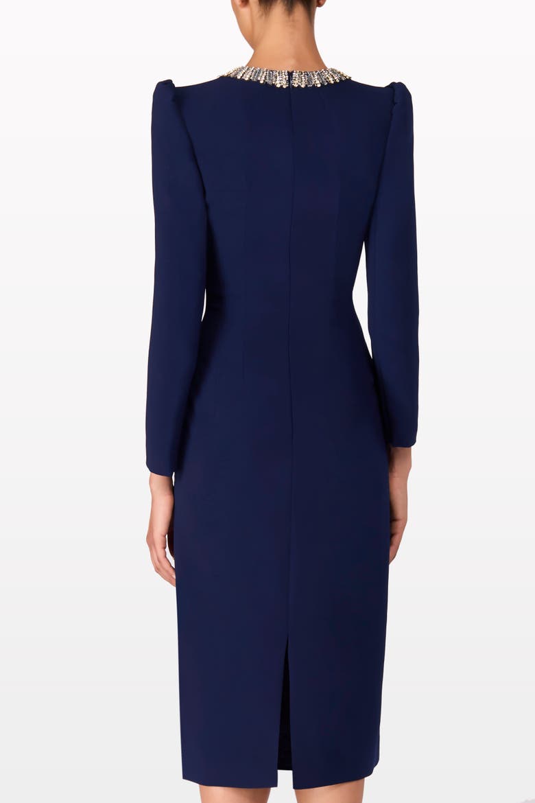 Cora Long-Sleeve Midi Dress, Alternate, color, Midnight Kiss