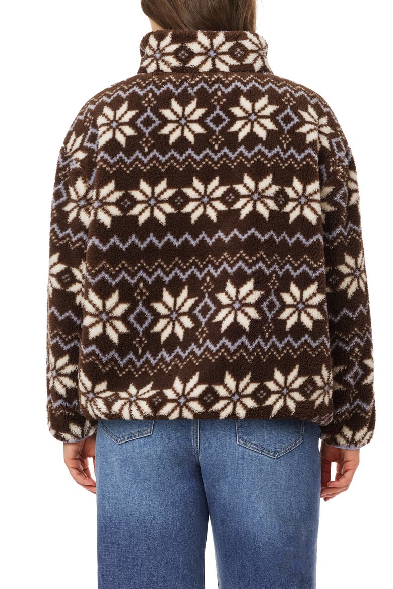 Briar Half-Zip High-Pile Fleece Pullover, Alternate, color, CHICORY COFFEE BLUE HERON