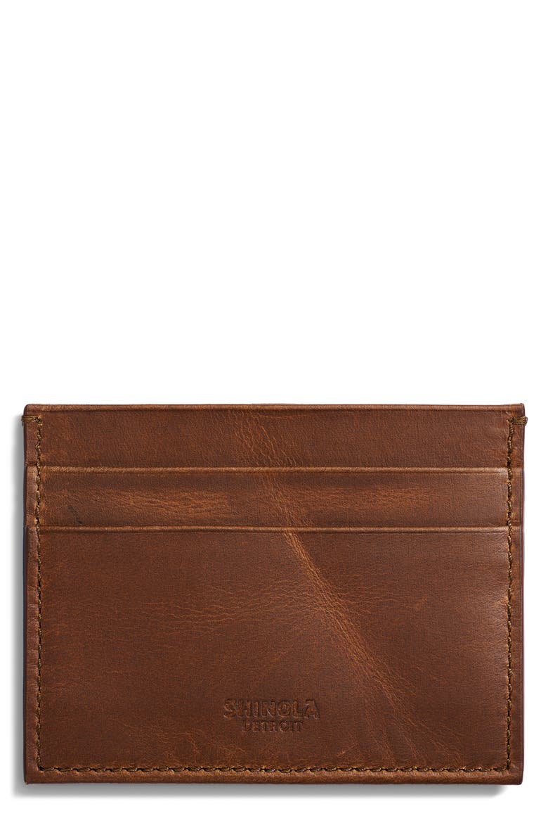 Navigator Leather Five Pocket Card Case, Main, color, MEDBROWN