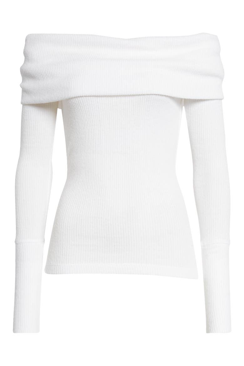 Snowbunny Off the Shoulder Long Sleeve Tee, Alternate, color, IVORY