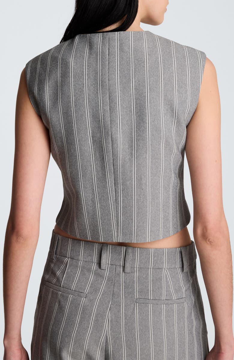Kenneth Cole Pinstripe Boxy Vest, Alternate, color, 