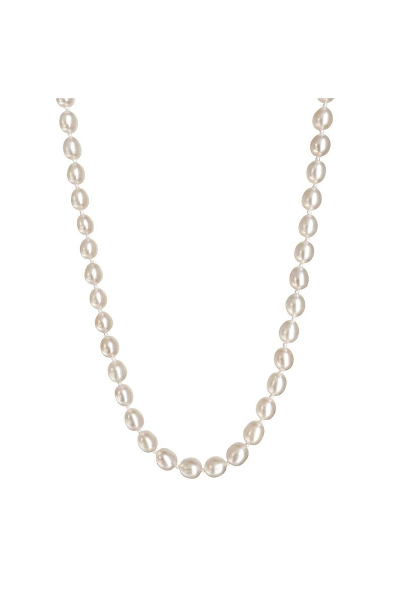 The Monaco Pearl Necklace, Main, color, White, Beige