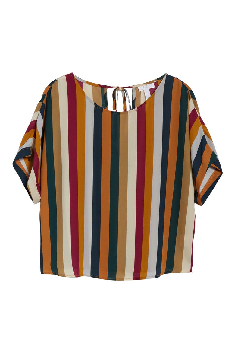 Short Sleeve Woven Top, Alternate, color, ORANGE INCA TRENDY MULTI