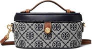 Tory Burch T Monogram Jacquard & Leather Vanity Train Case