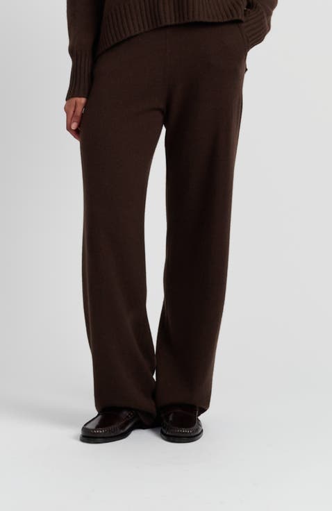 Pure Cashmere Wide Leg Pants