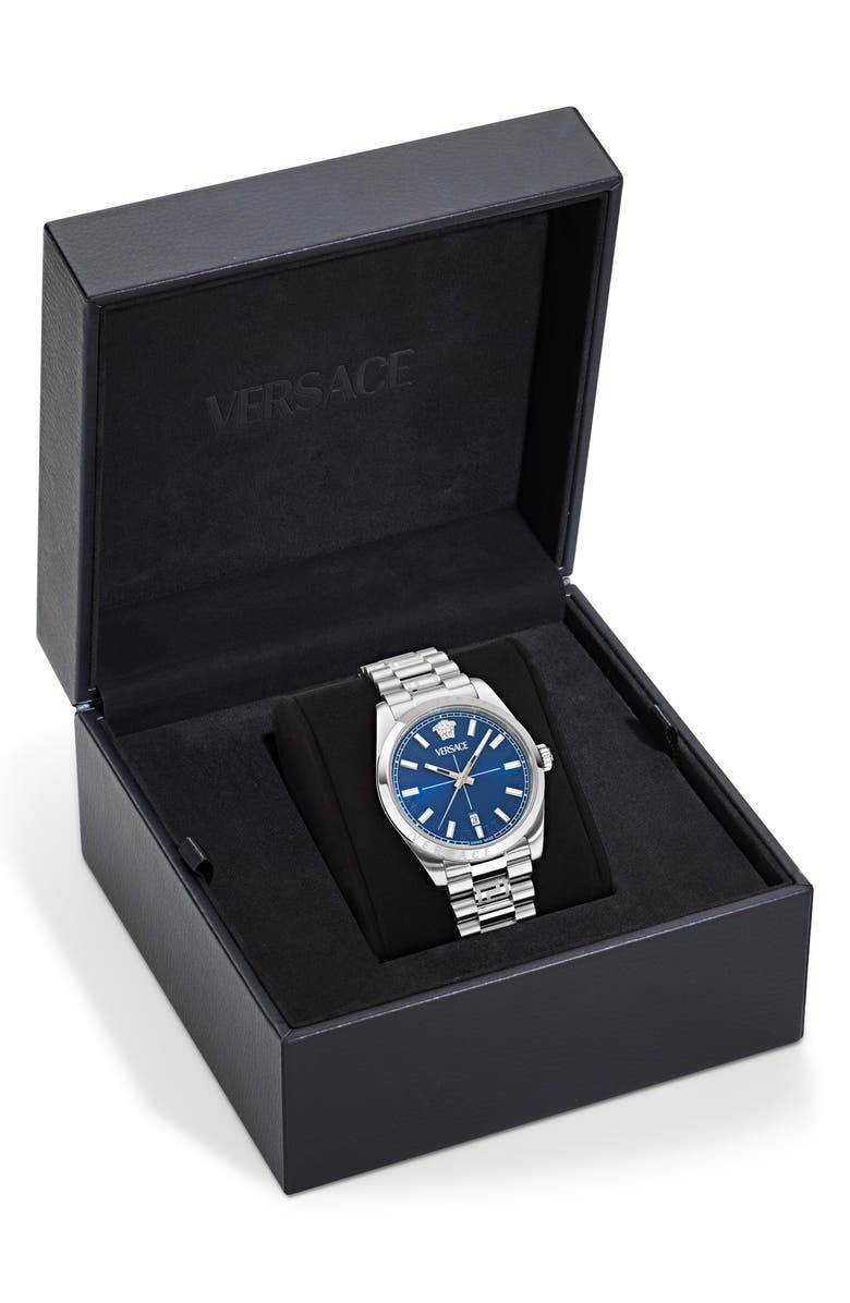 Versace Millenyium Bracelet Watch, 40mm, Alternate, color, Blue/ Stainless Steel