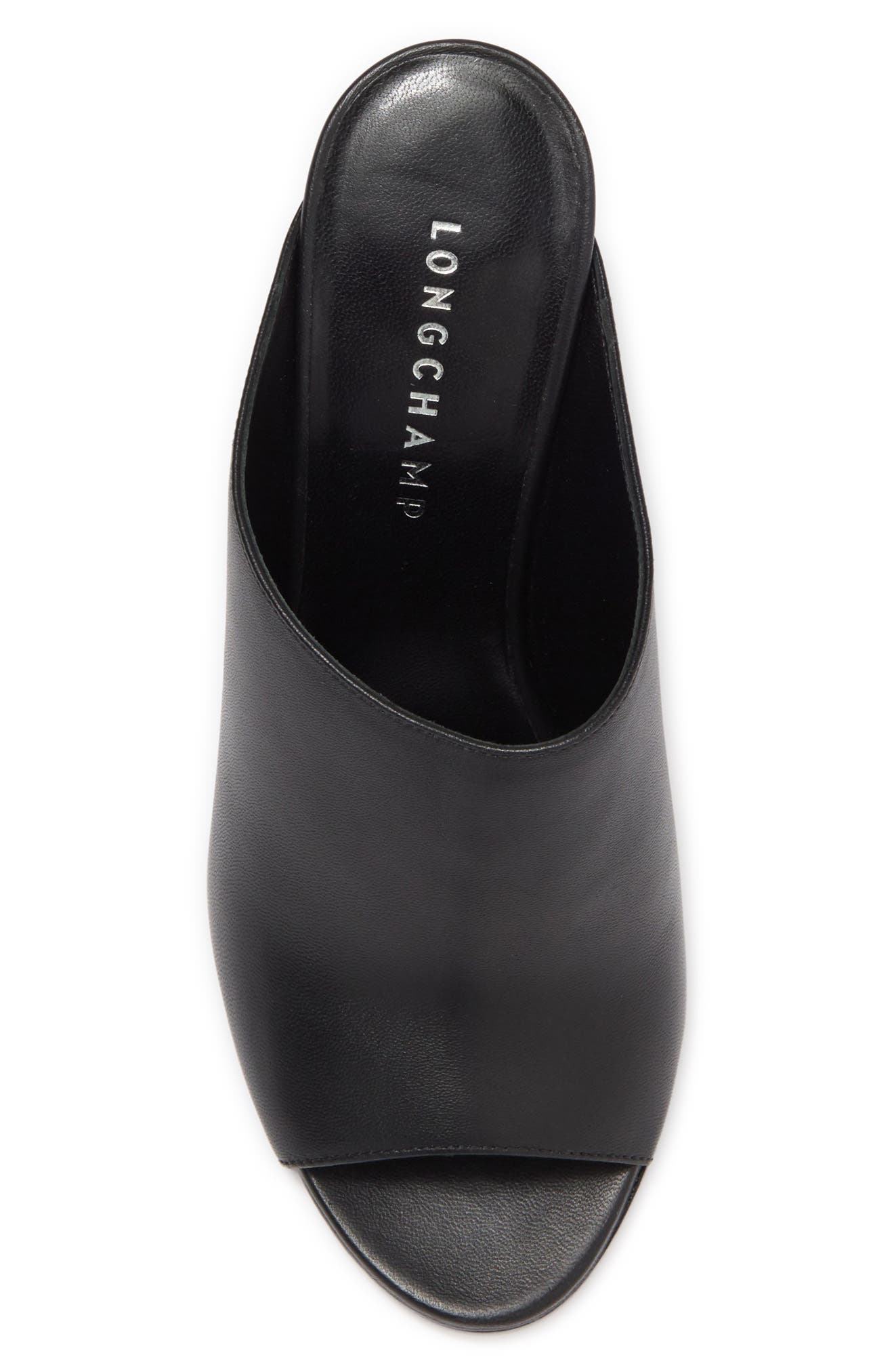 Longchamp Leather Mule Sandal, Alternate, color, 