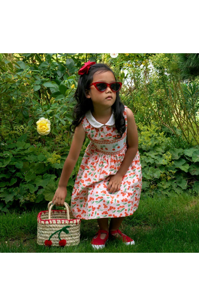 Rachel Riley Cherry Smocked Dress, Alternate, color, 