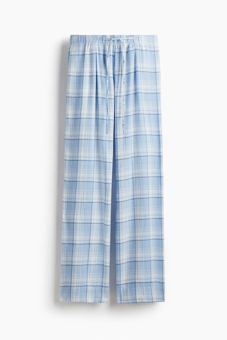 Pull-on Trousers, Alternate, color, Light blue/plaid