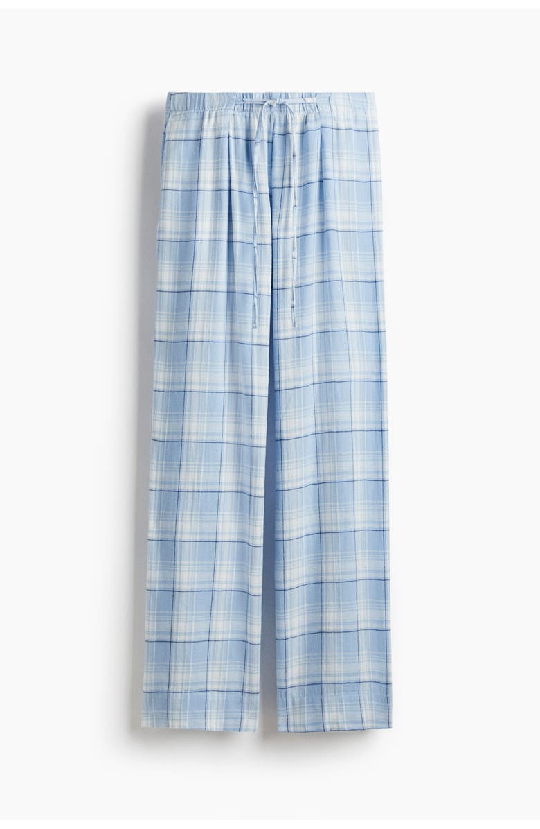 H&M Pull-on Trousers, Alternate, color, Light Blue/Plaid
