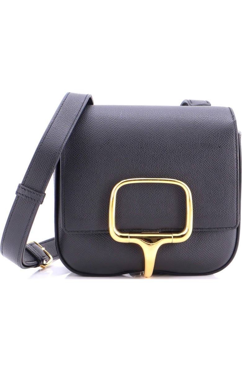 Pre-Owned Hermes Della Cavalleria Shoulder Bag Epsom Mini, Main, color, Noir