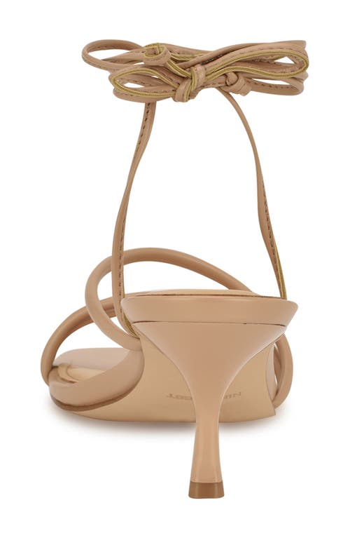 Nine West Hendy Ankle Wrap Sandal In Light Natural