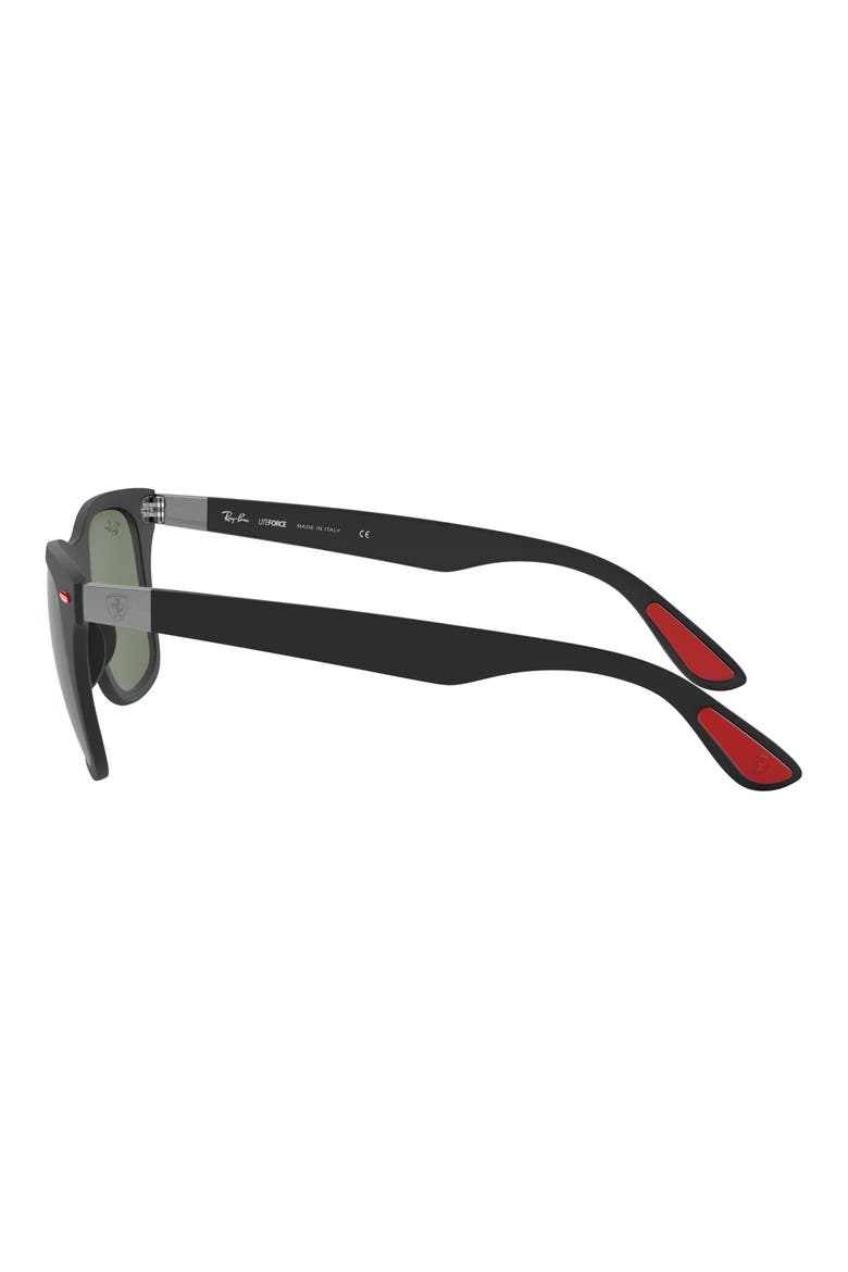 x Scuderia Ferrari 52mm Square Sunglasses, Alternate, color, MATTE BLACK